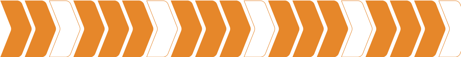 Conjunto de setas laranja apontando para direita