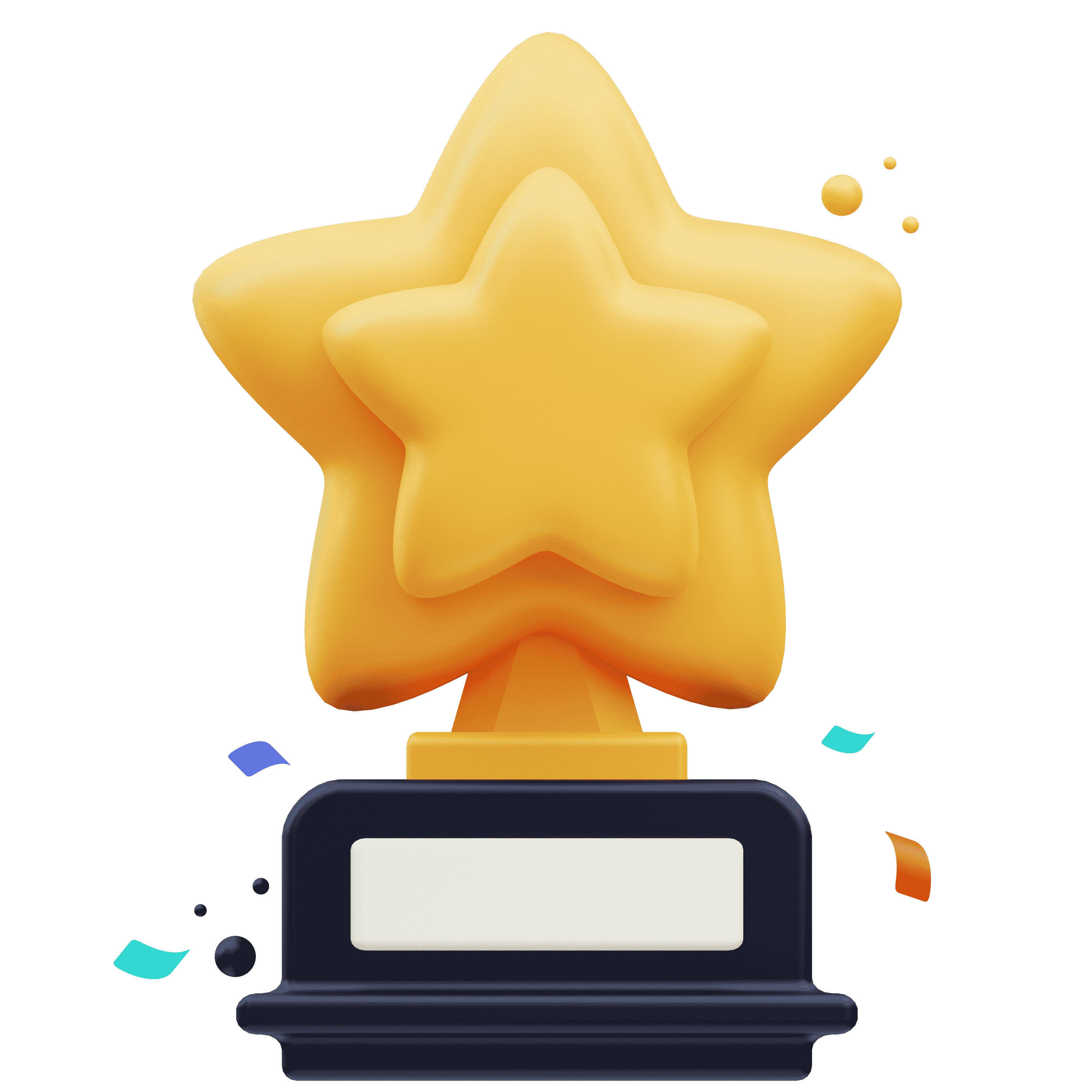 Troféu de estrela dourado